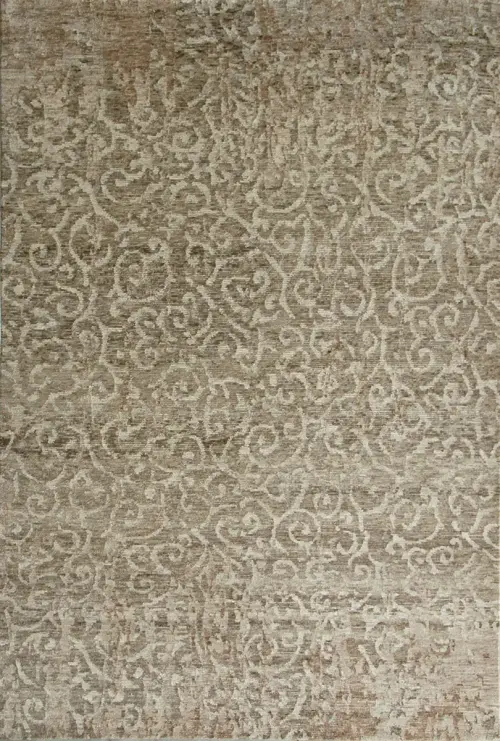Tibet Rug Company Tibetan Clouds Natural Beige Hand Knotted Tibetan Wool Rug