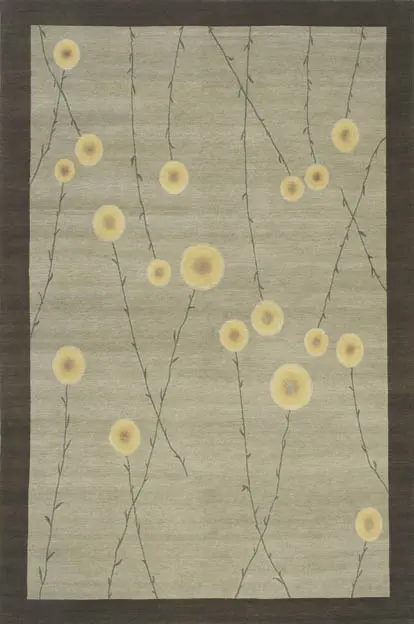 Tibet Rug Company Jardin Green Hand Knotted Tibetan Wool Rug