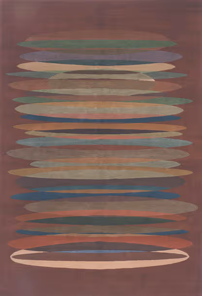 Tibet Rug Company Tall Stack Red Hand Knotted Tibetan Wool Rug