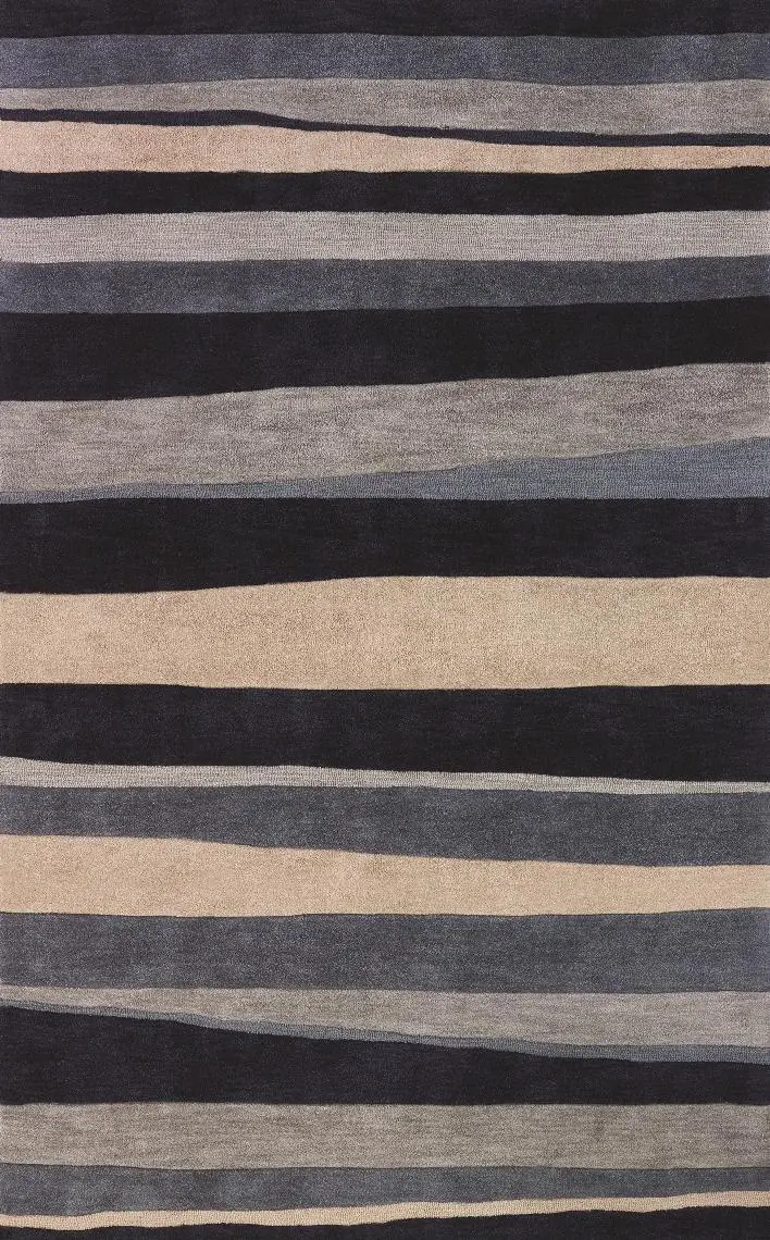 Modern Loom Studio SD313 Coastal Blue Striped Rug