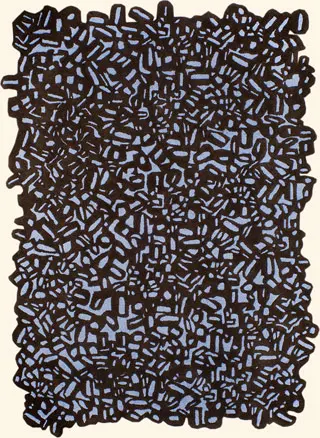 Warli Rugs Brown Designer Silk Rug 3