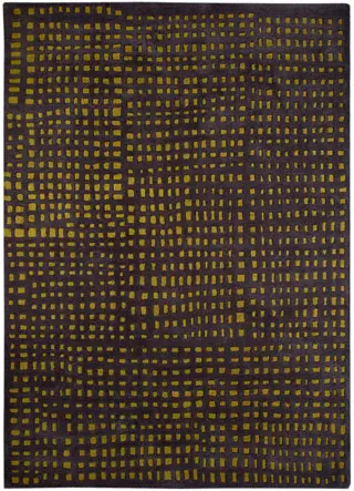 Warli Rugs Brown Designer Silk Rug 4