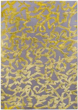 Warli Rugs Yellow Designer Silk Rug