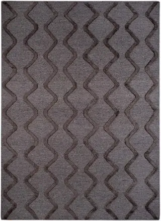 Warli Rugs Gray Designer Silk Rug