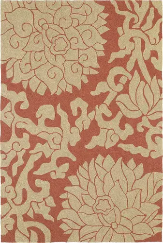 Modern Loom Habitat Watermelon Outdoor Floral Contemporary Rug
