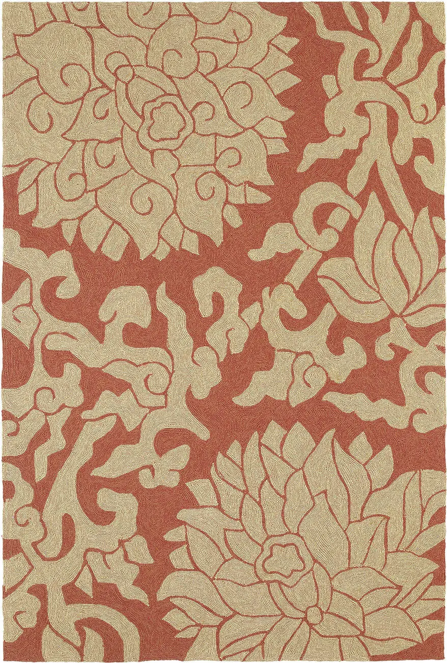 Modern Loom Habitat Watermelon Outdoor Floral Contemporary Rug