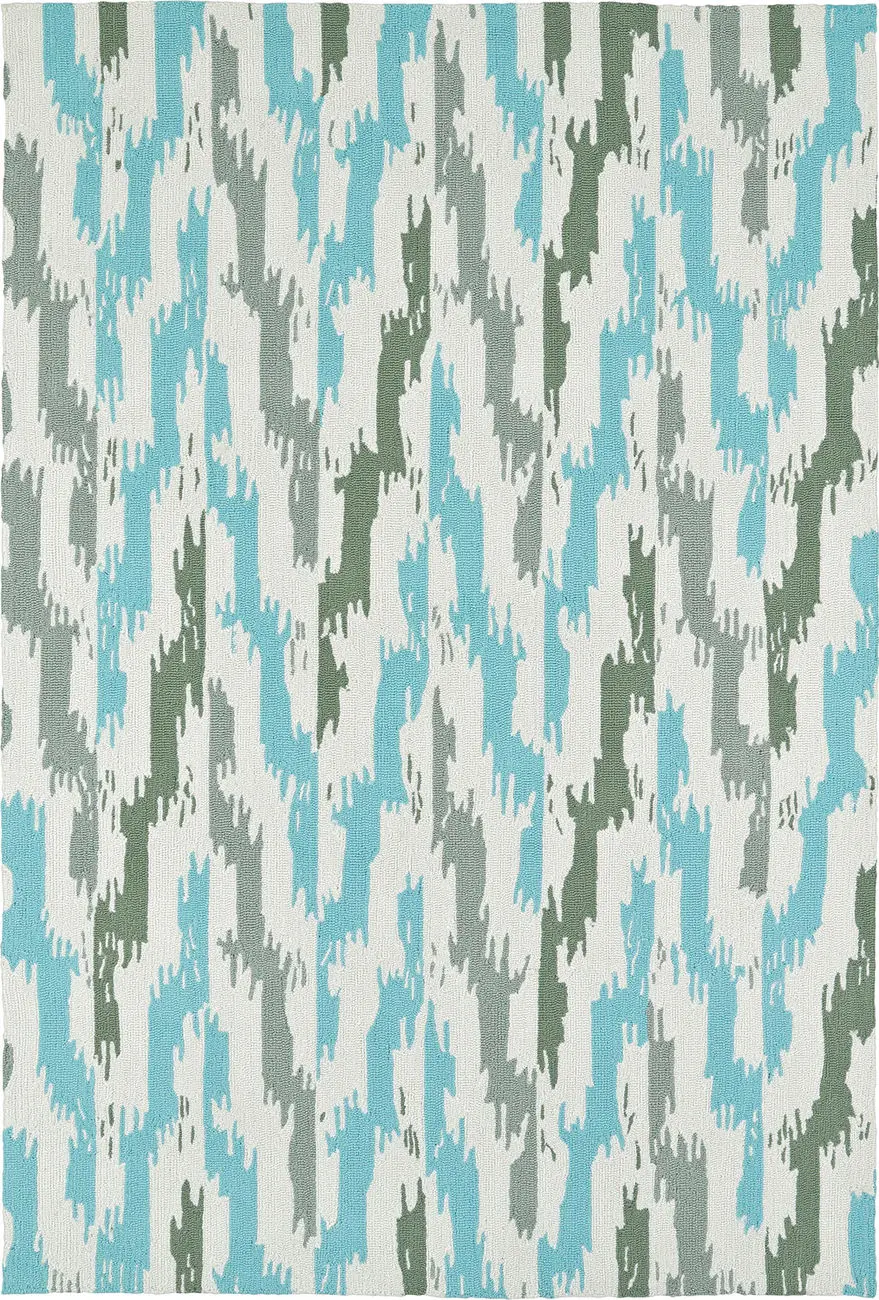 Modern Loom Habitat Ivory Outdoor Patterned Modern Rug