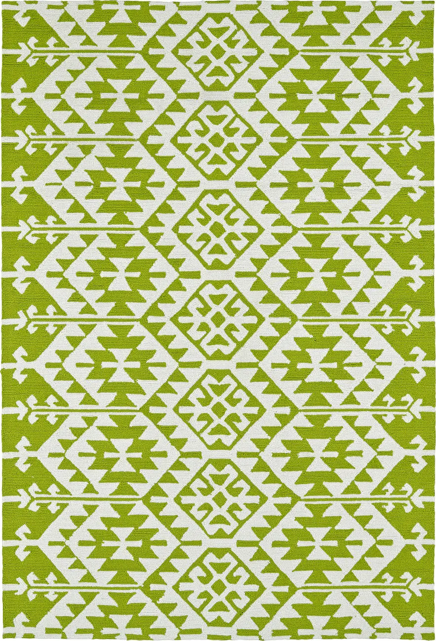 Modern Loom Habitat Lime Green Outdoor Patterned Modern Rug
