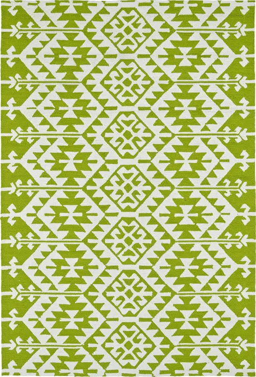 Modern Loom Habitat Lime Green Outdoor Patterned Modern Rug