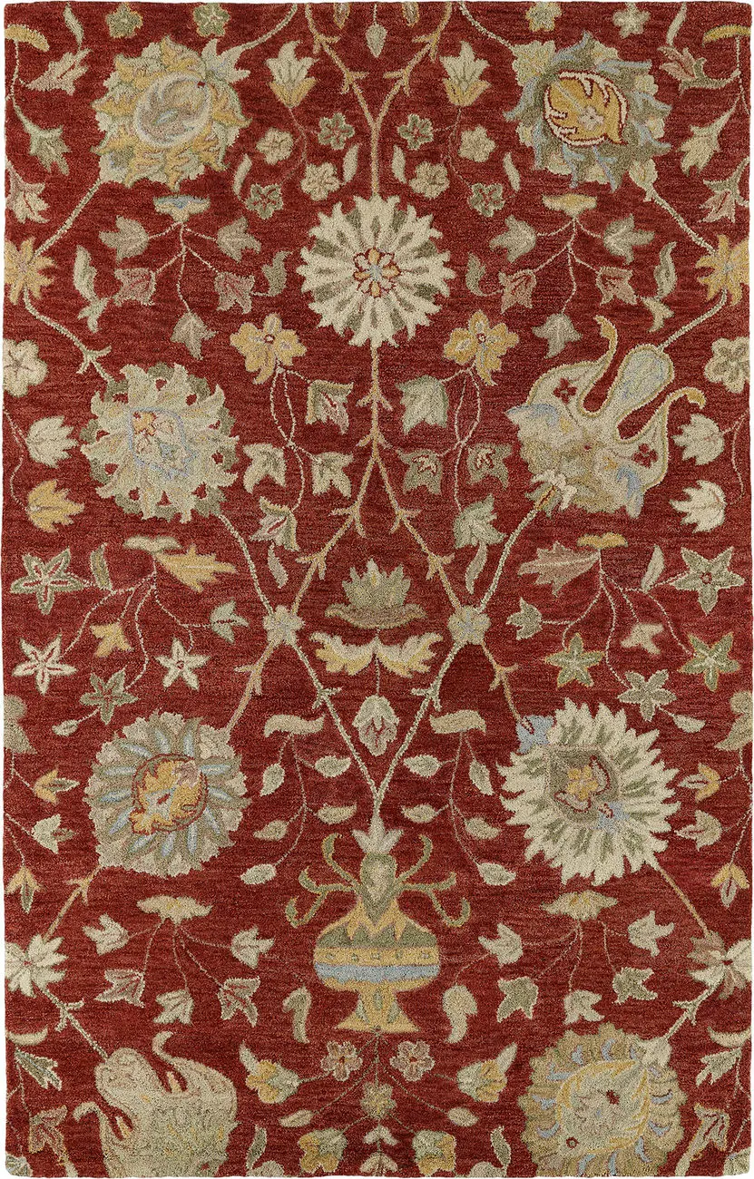 Modern Loom Helena Hand Tufted Red Transitional Rug