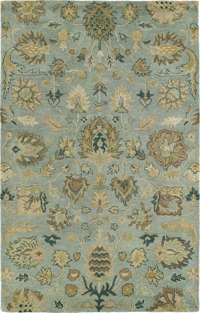 Modern Loom Helena Hand Tufted Light Blue Transitional Rug 2