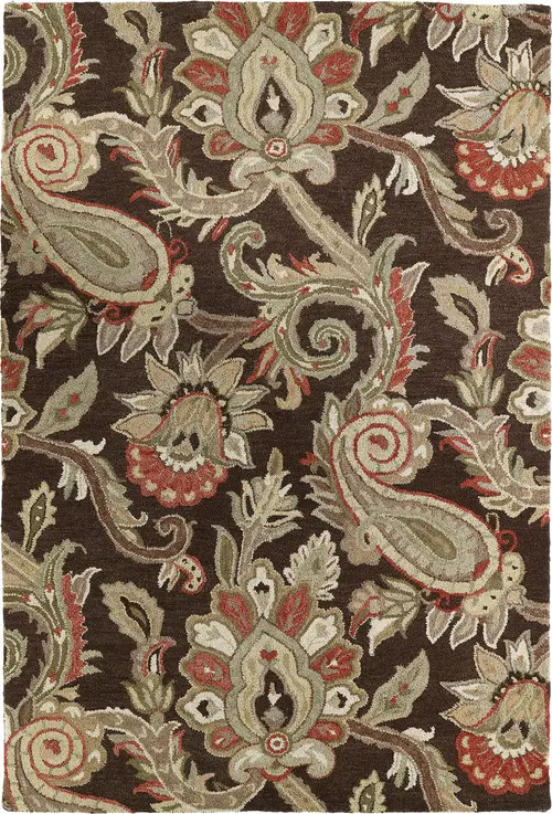 Modern Loom Helena Hand Tufted Chocolate Transitional Rug
