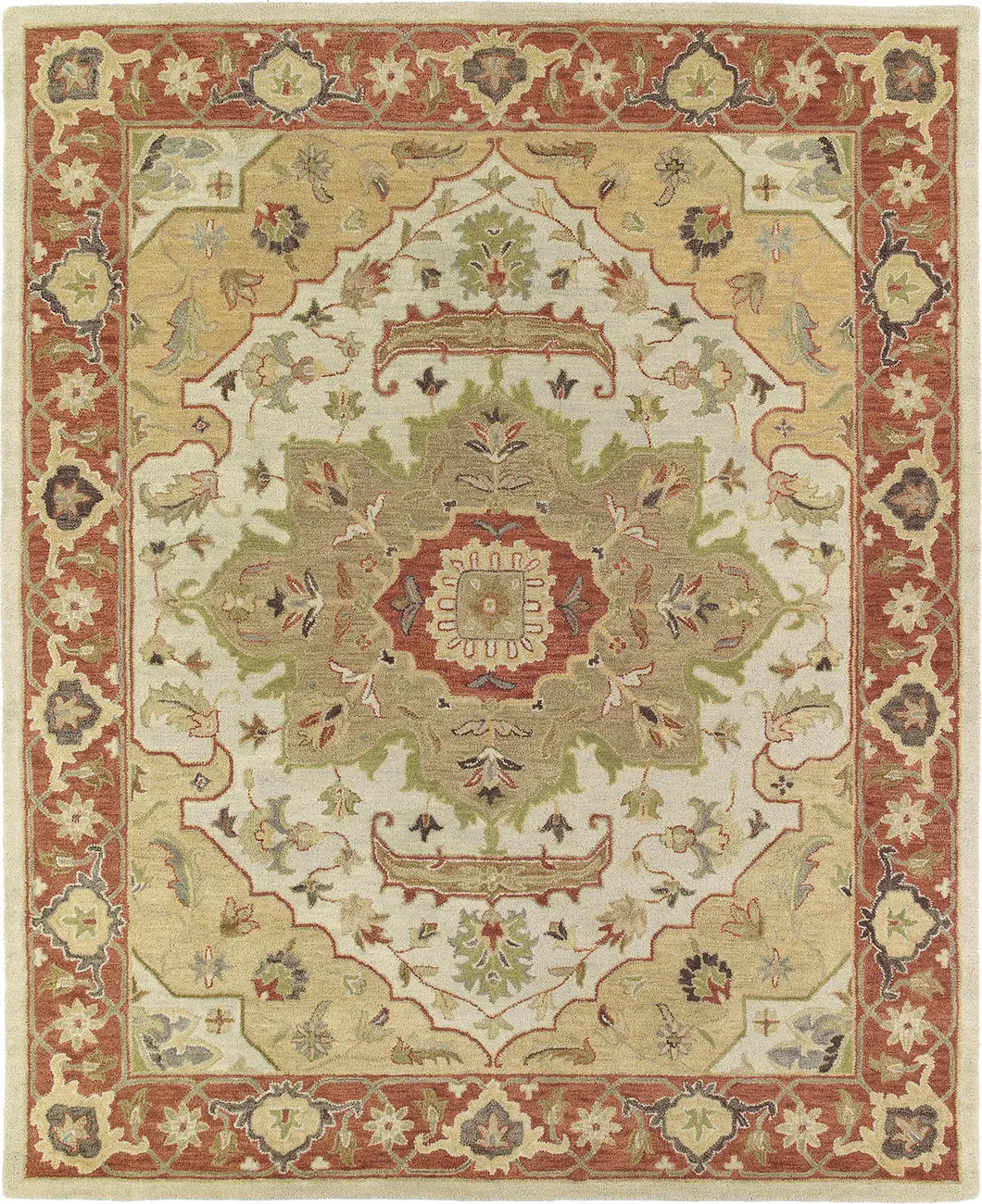 Modern Loom Solomon Hand Tufted Oatmeal Traditional Rug