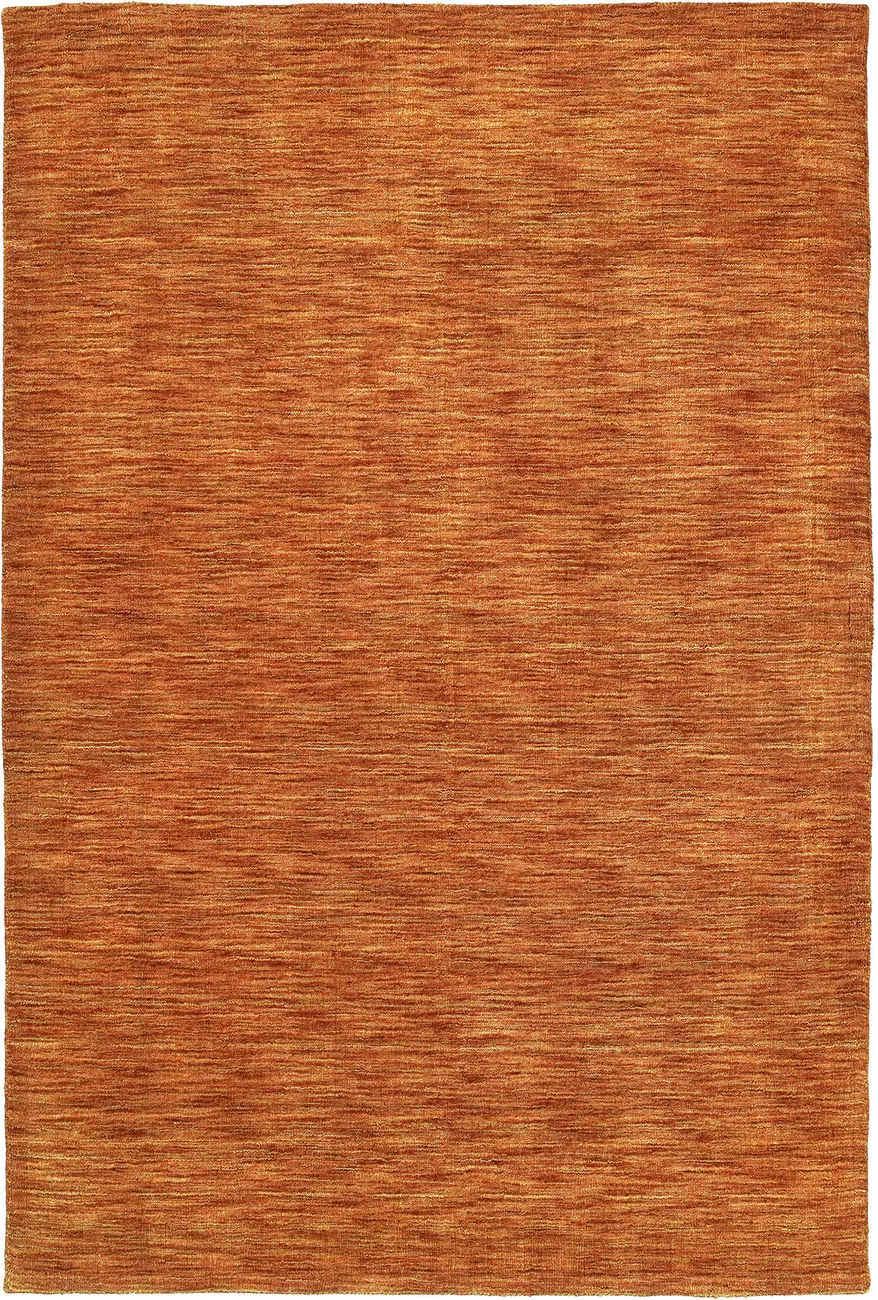 Modern Loom Renaissance Paprika Orange Striped Modern Rug
