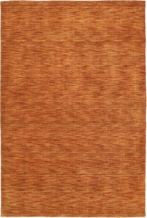 Modern Loom Renaissance Paprika Orange Striped Modern Rug