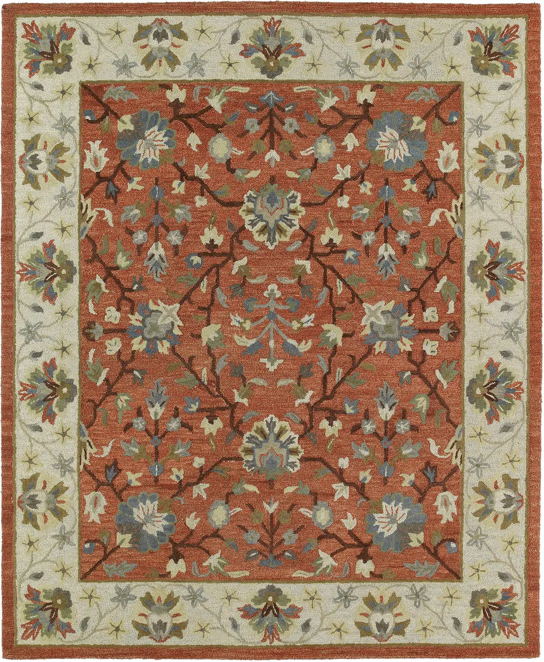 Modern Loom Brooklyn Hand Tufted Salmon Traditional Rug