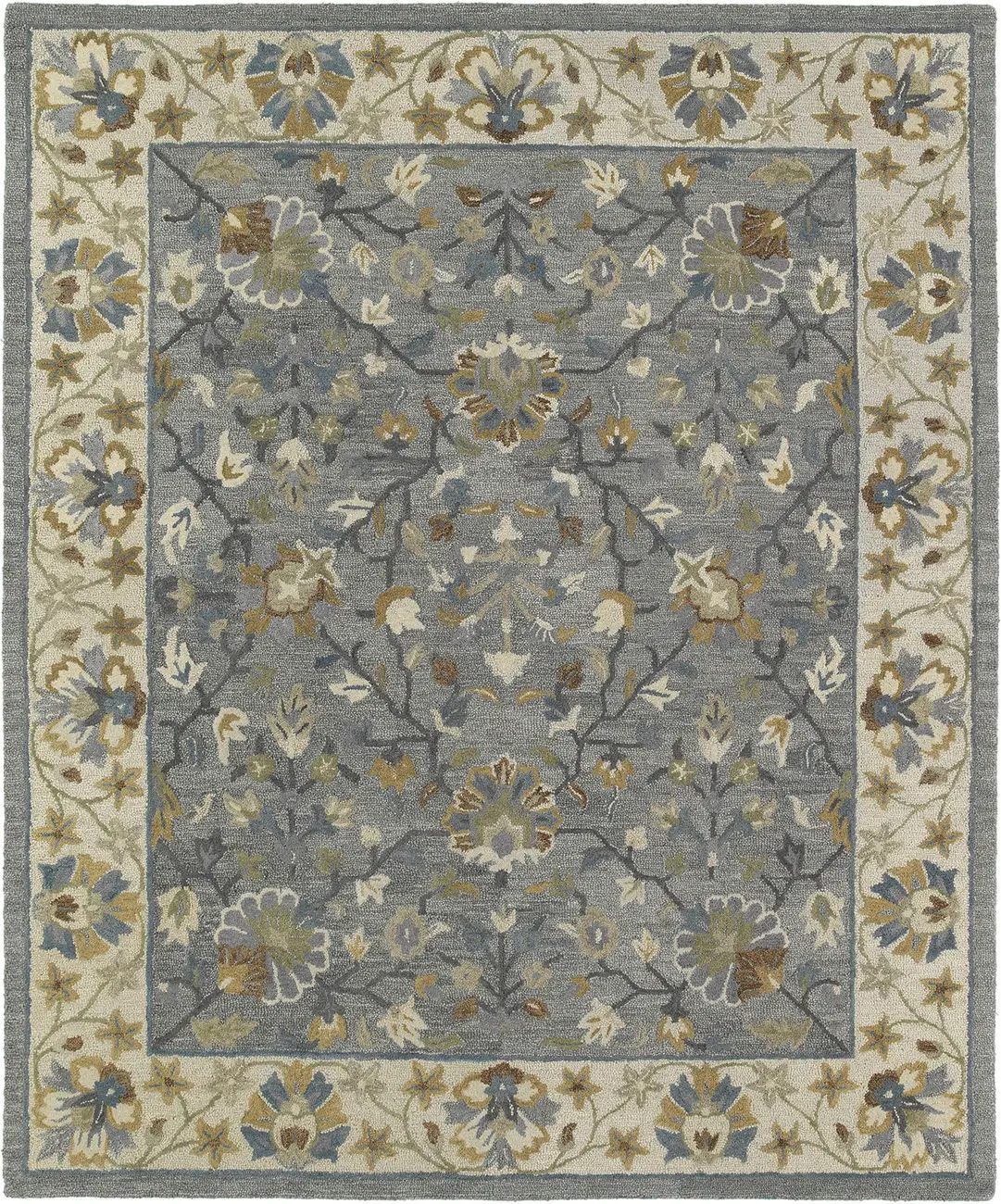 Modern Loom Brooklyn Hand Tufted Grey Traditional Rug