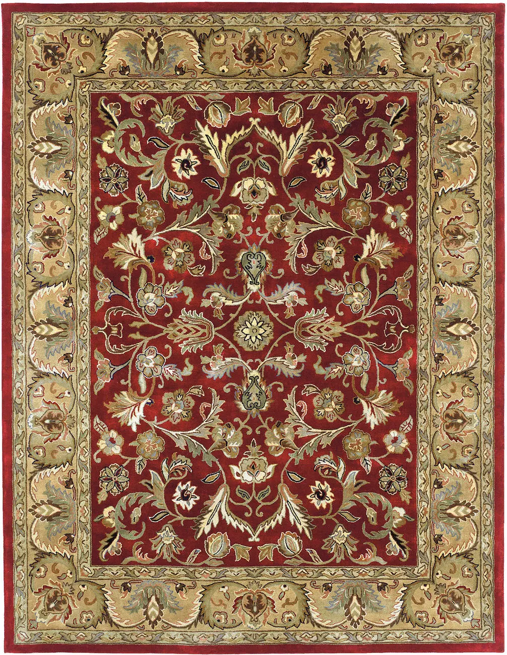 Modern Loom Mystic Hand Tufted Red Traditional Rug