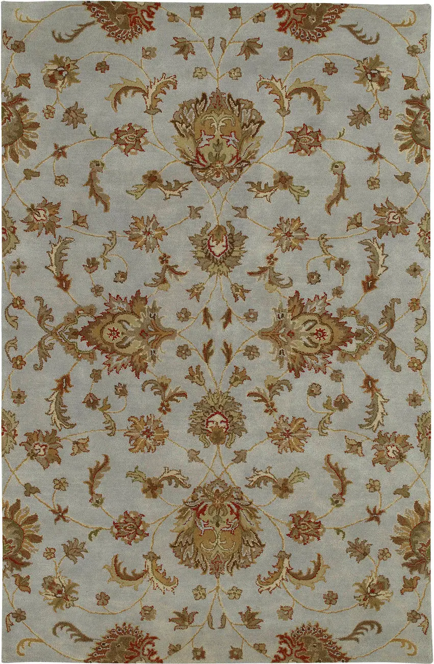 Modern Loom Mystic Hand Tufted Soft Blue Traditional Rug