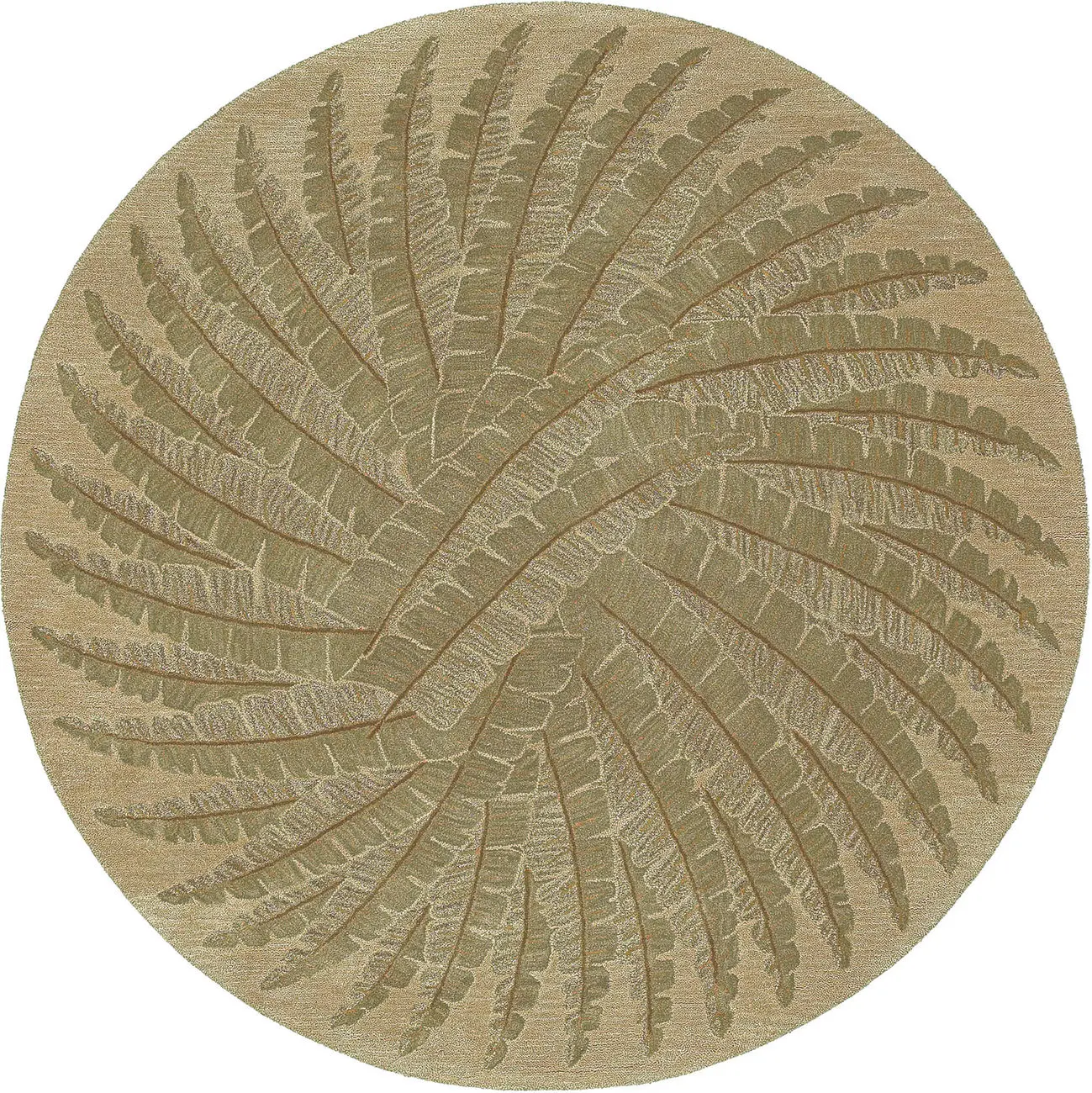 Modern Loom Tara Rounds Sage Green Floral Contemporary Rug