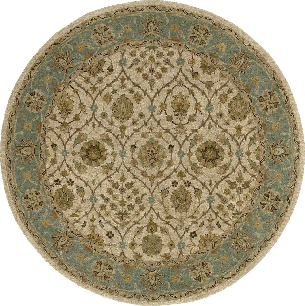 Modern Loom Tara Rounds Hand Tufted Beige Traditional Rug
