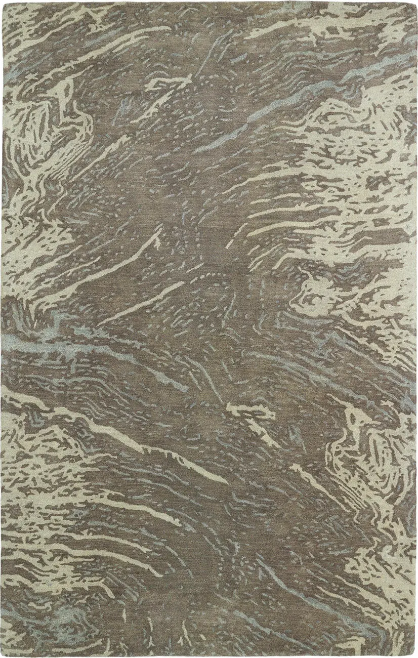 Modern Loom Brushstrokes Hand Tufted Light Brown Modern Rug