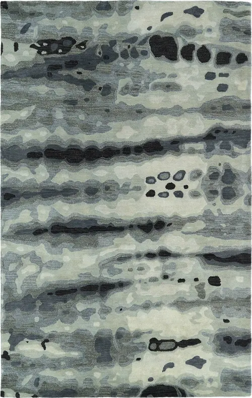 Modern Loom Brushstrokes Hand Tufted Grey Modern Rug