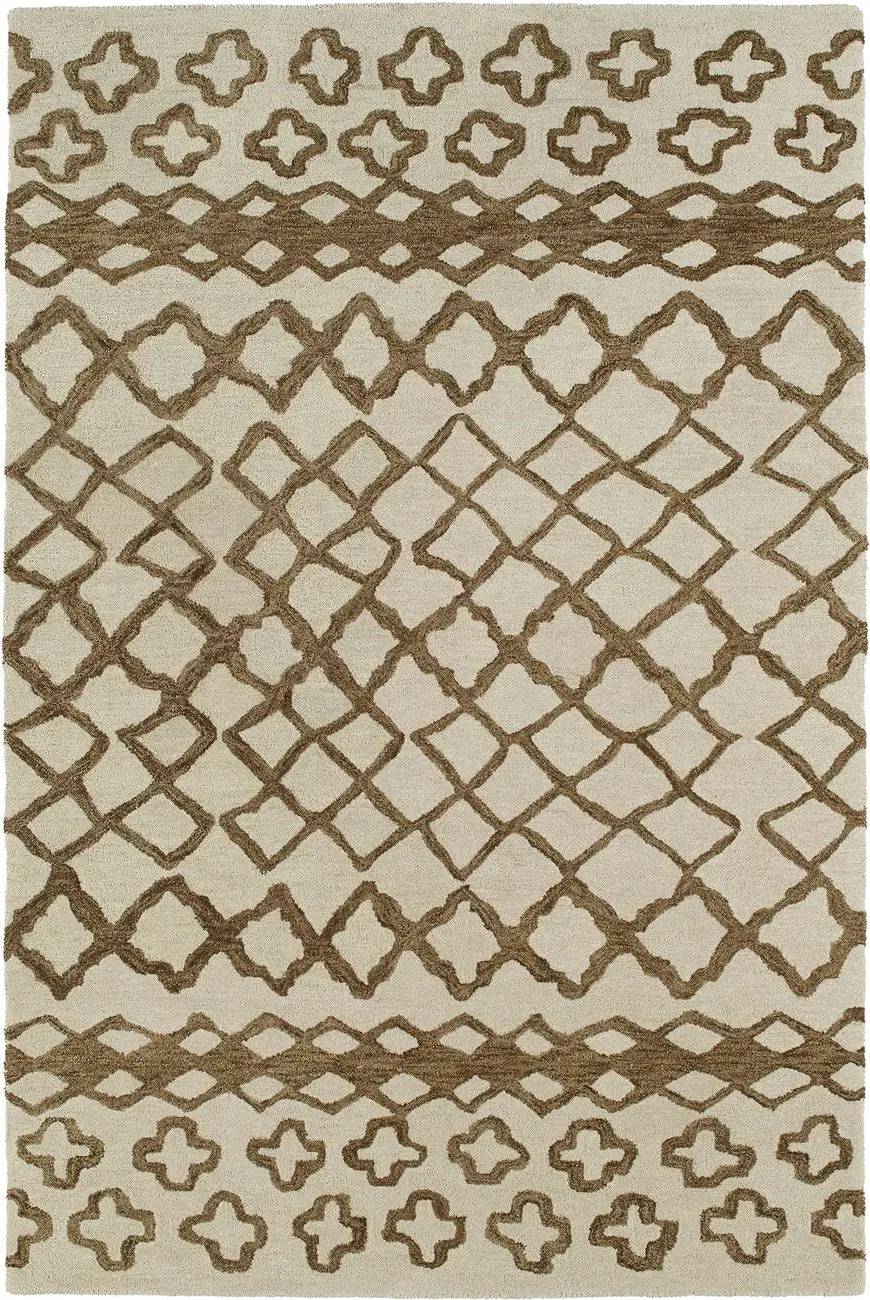 Modern Loom Casablanca Beige Patterned Modern Rug