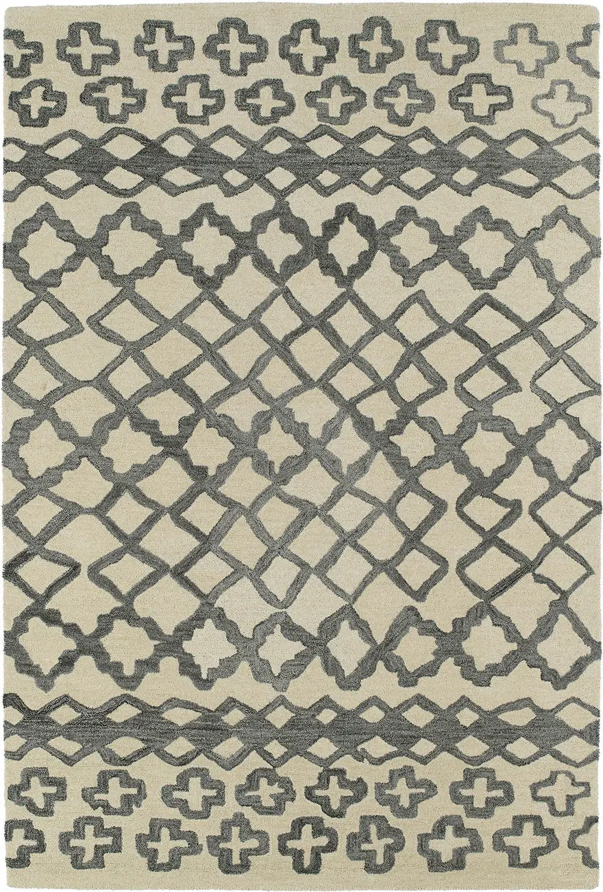 Modern Loom Casablanca Beige Patterned Modern Rug 2