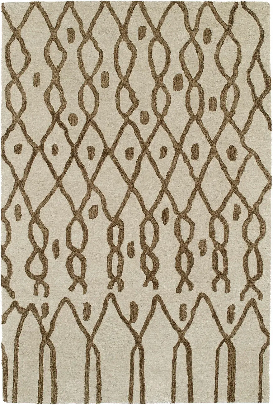 Modern Loom Casablanca Sand Patterned Modern Rug