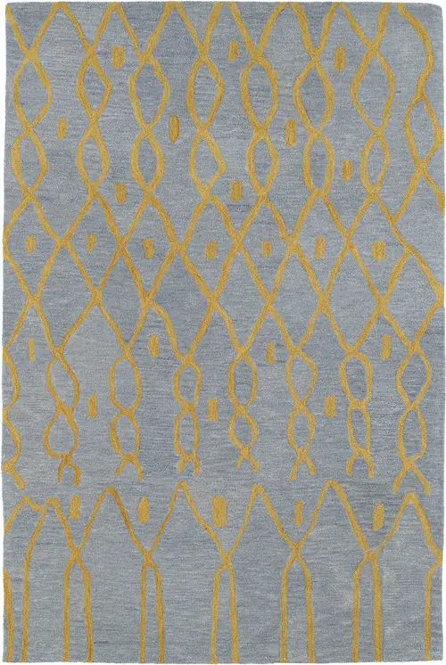 Modern Loom Casablanca Sky Blue Patterned Modern Rug