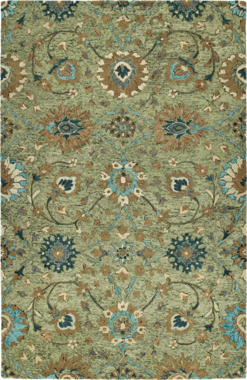 Modern Loom Chancellor Hand Tufted Sage Traditional Rug