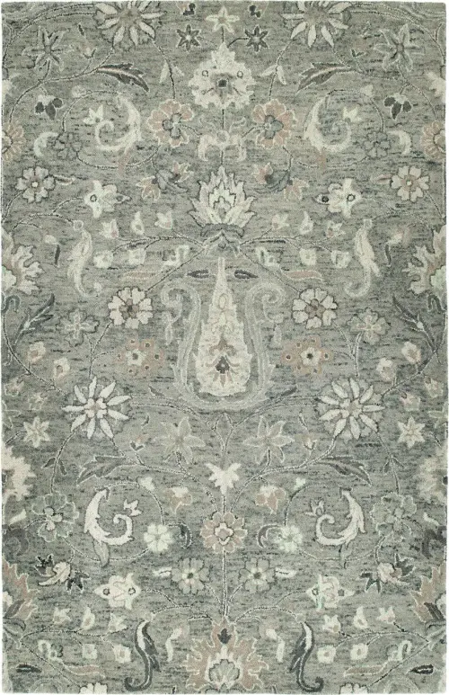 Modern Loom Chancellor Hand Tufted Grey Traditional Rug 2