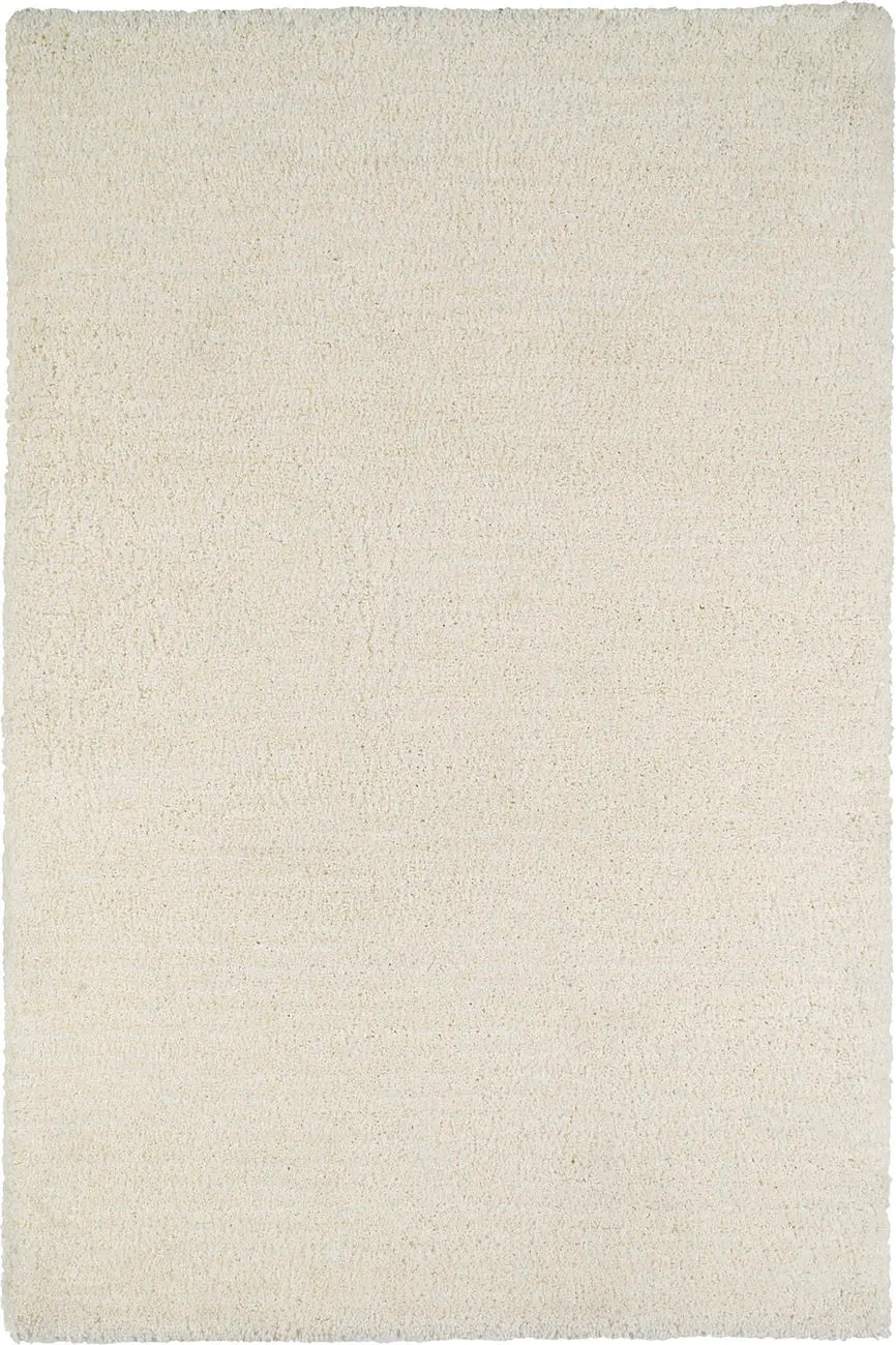 Modern Loom Cotton Bloom Shag White Solid Modern Rug