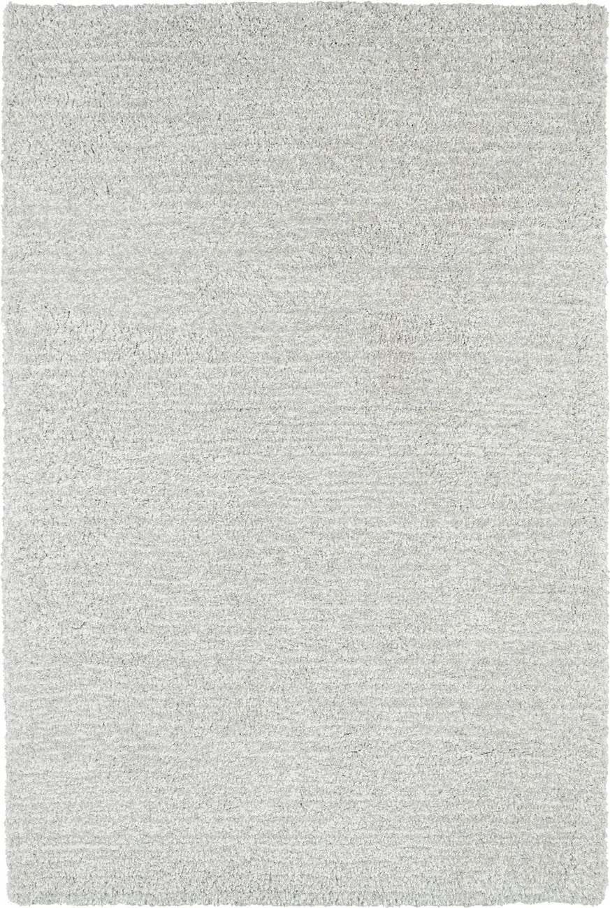 Modern Loom Cotton Bloom Shag Silver Solid Modern Rug