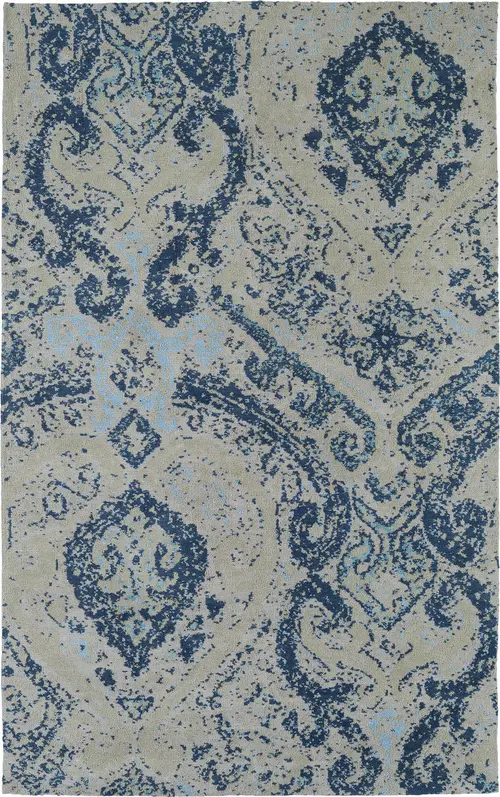 Modern Loom Cozy Toes Denim Blue Transitional Rug