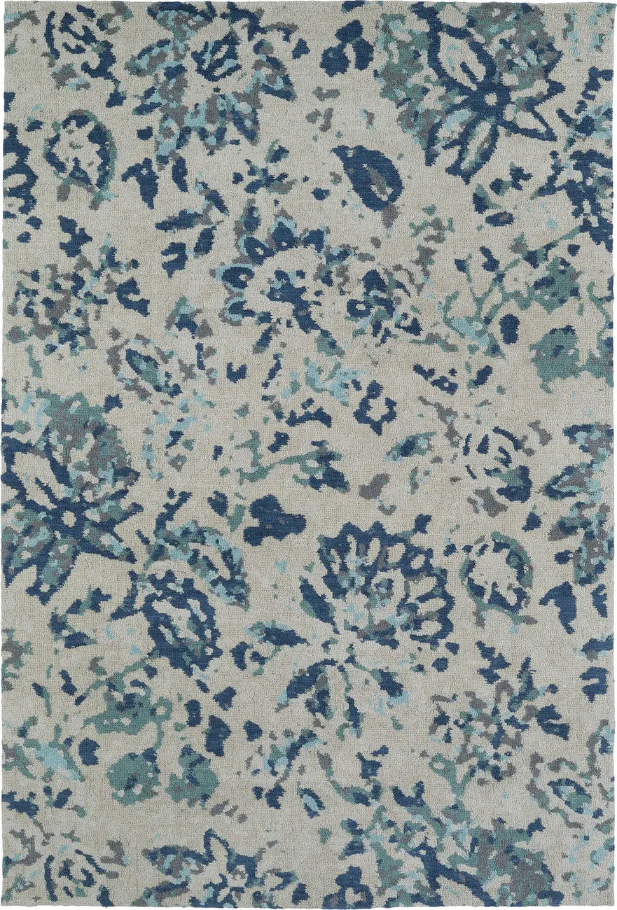 Modern Loom Cozy Toes Beige Floral Contemporary Rug