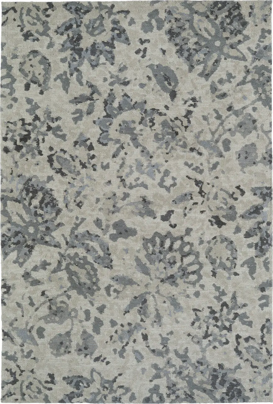 Modern Loom Cozy Toes Beige Floral Contemporary Rug 2