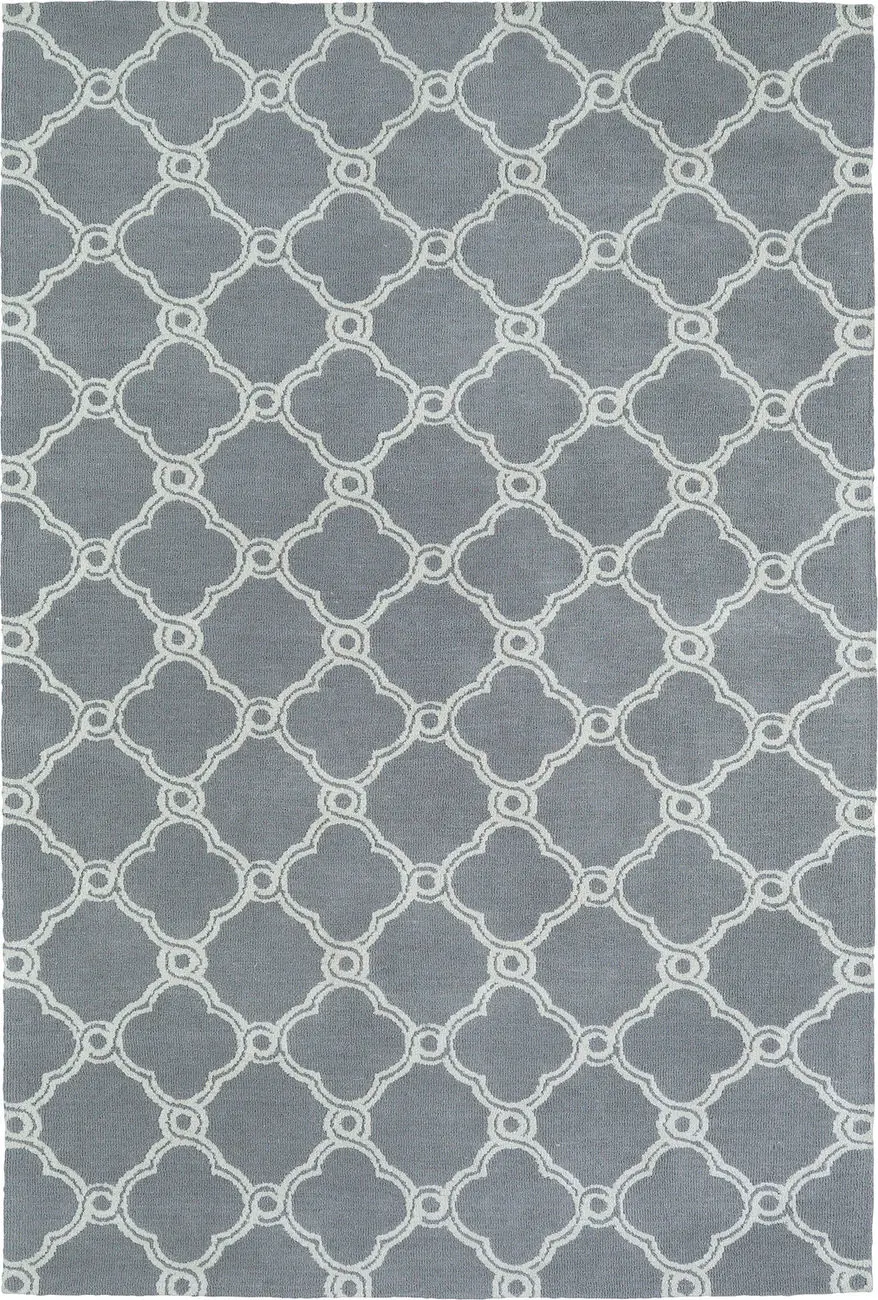 Modern Loom Cozy Toes Grey Patterned Modern Rug