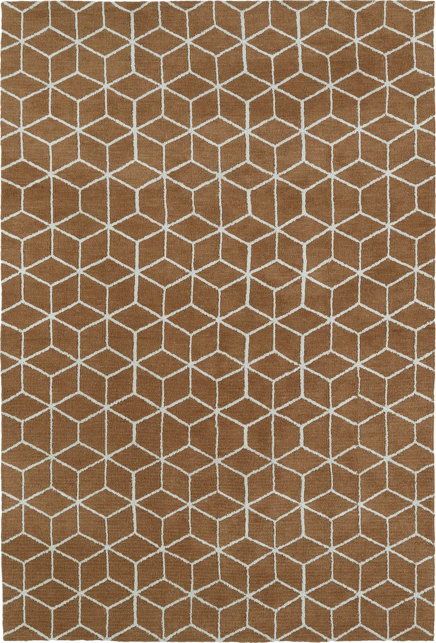 Modern Loom Cozy Toes Brown Patterned Modern Rug