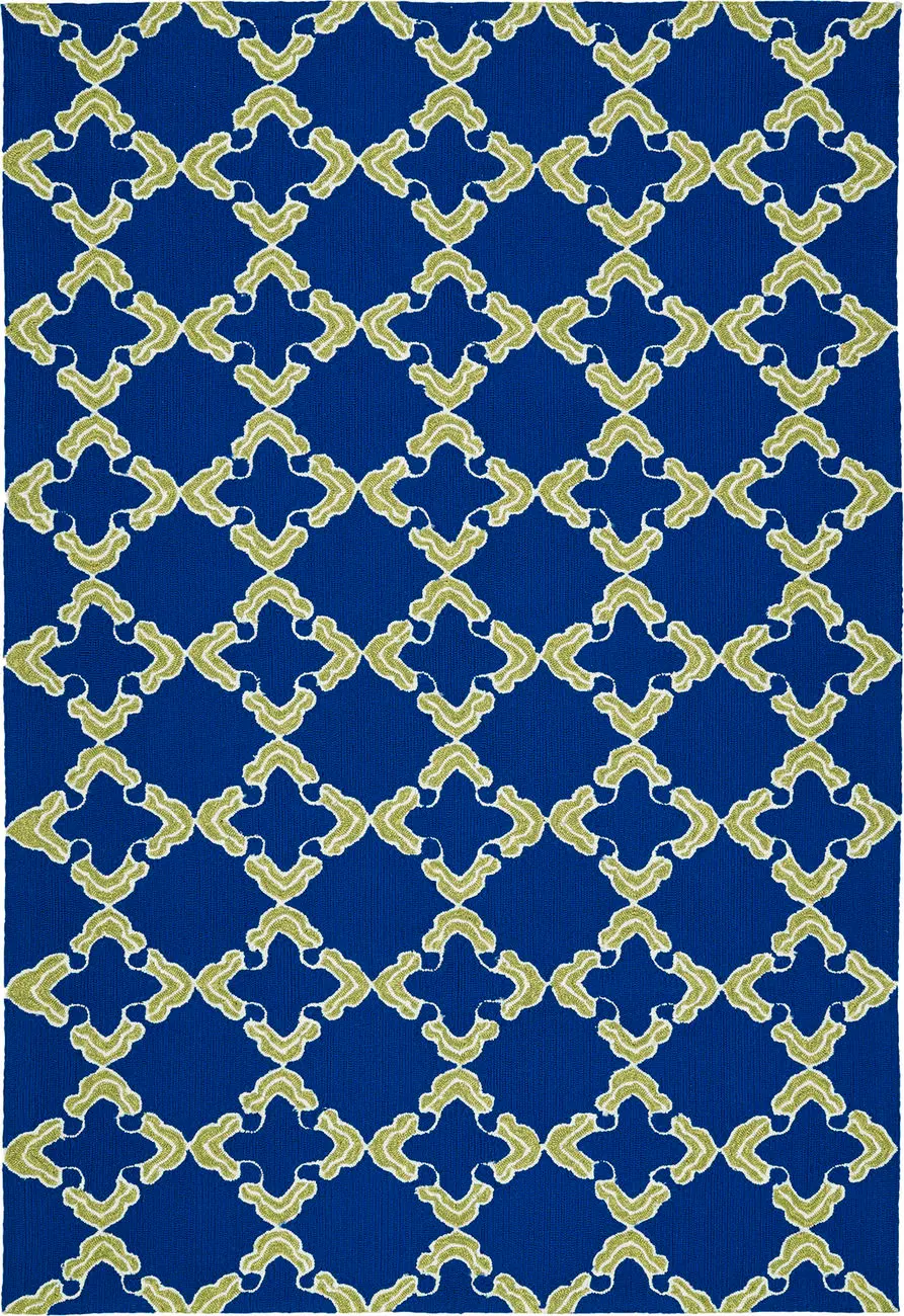 Modern Loom Escape Navy Outdoor Patterned Modern Rug