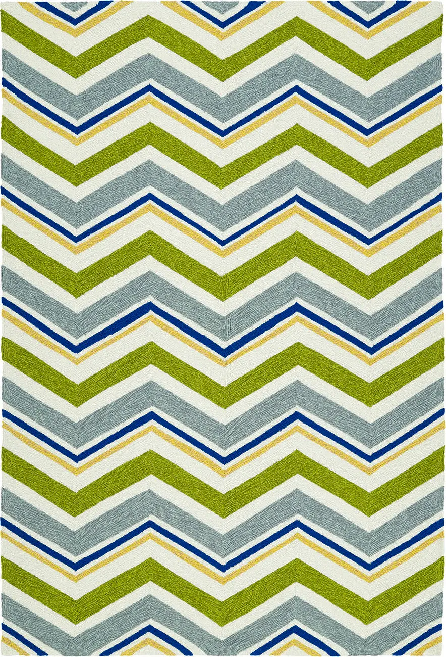 Modern Loom Escape Apple Green Outdoor Patterned Modern Rug 2