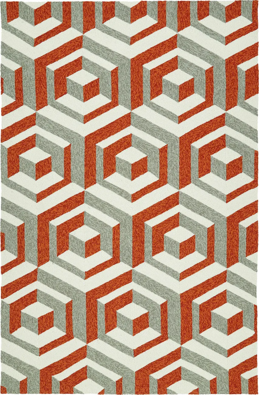 Modern Loom Escape Paprika Tweed Outdoor Modern Rug