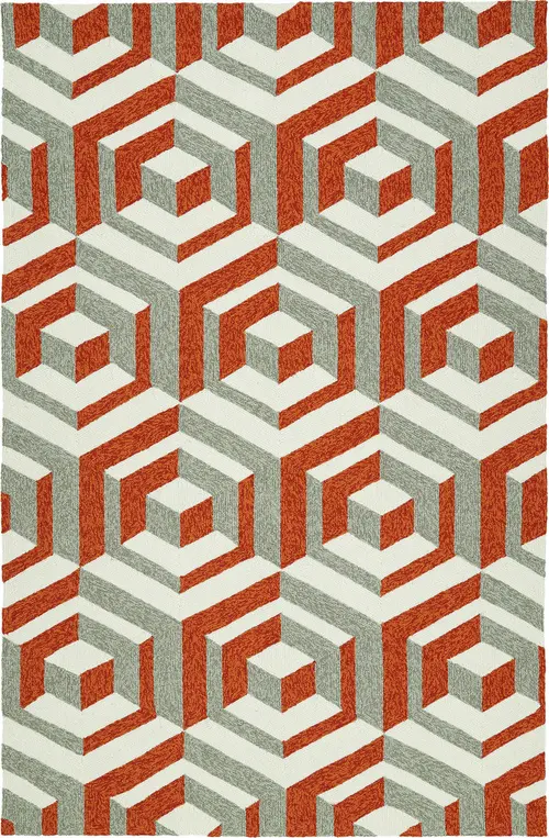 Modern Loom Escape Paprika Tweed Outdoor Modern Rug