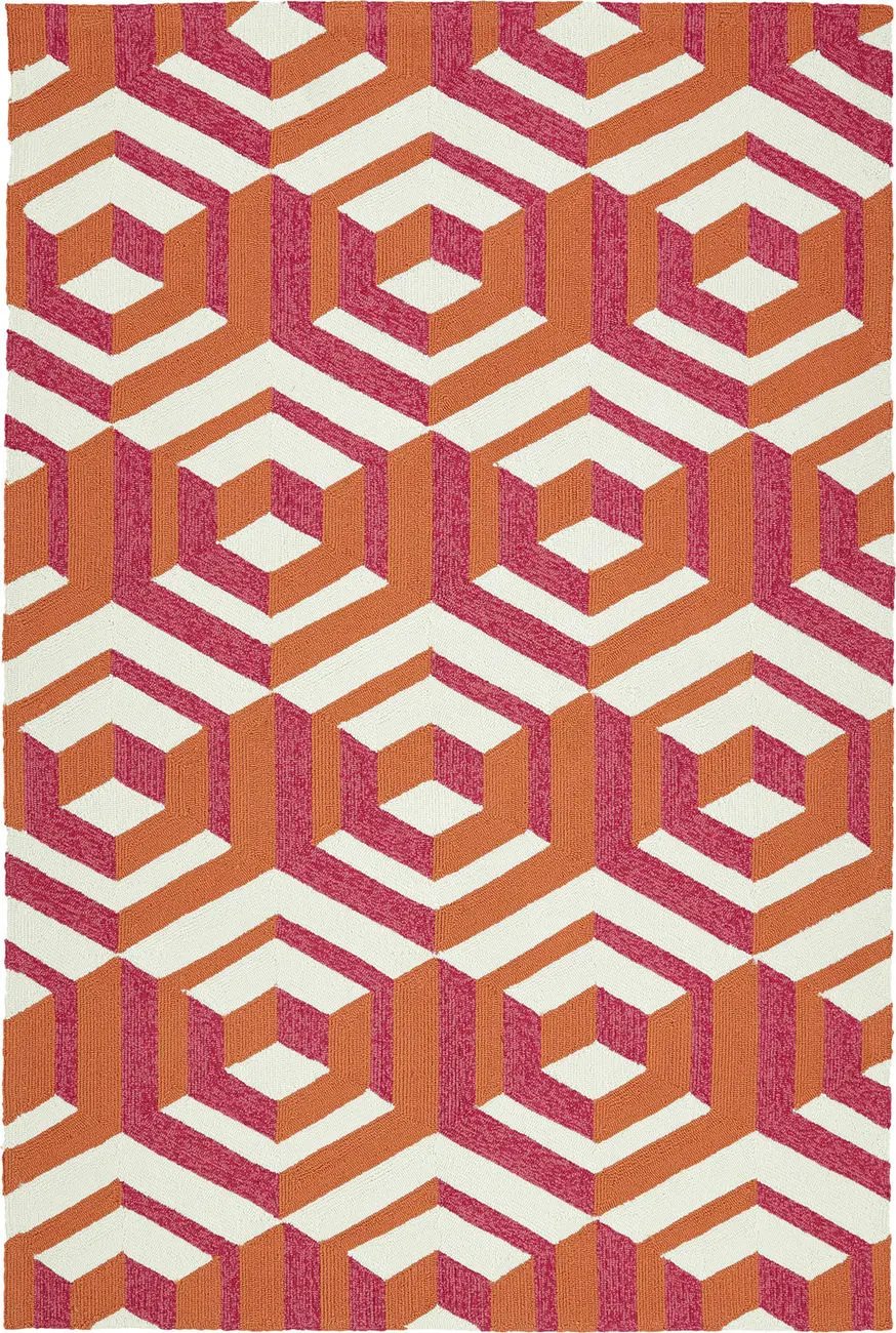 Modern Loom Escape Paprika Outdoor Modern Rug