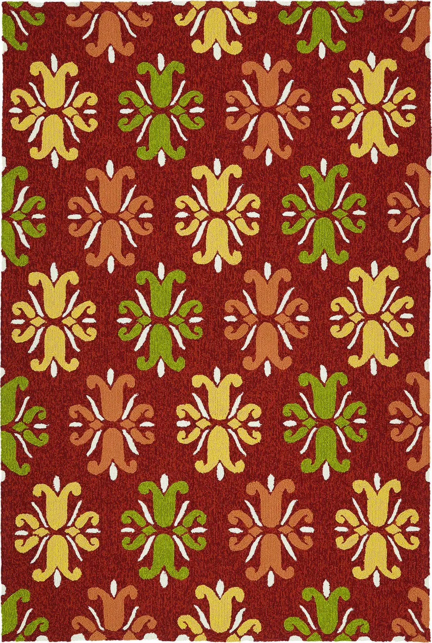 Modern Loom Escape Red Tweed Outdoor Patterned Modern Rug 3