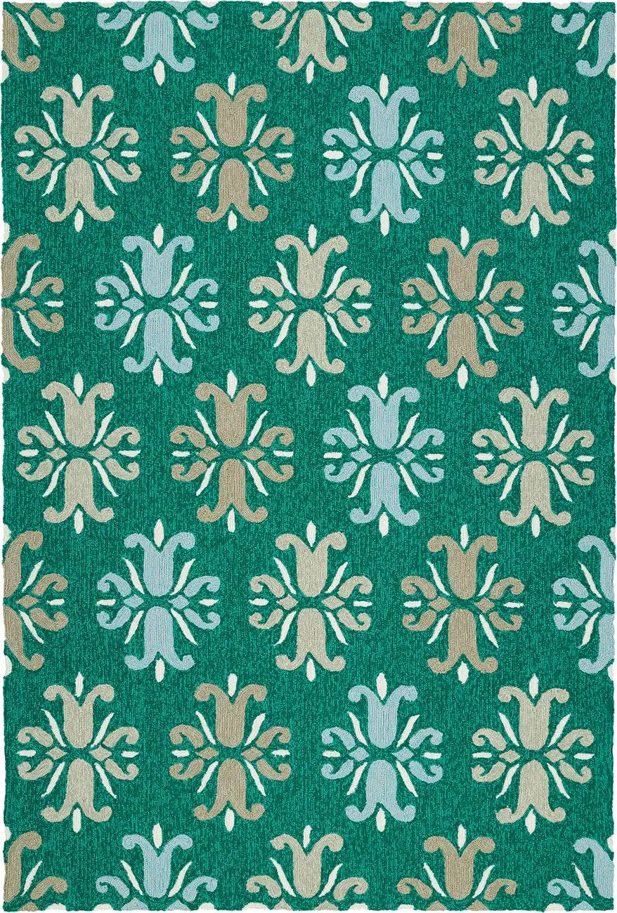 Modern Loom Escape Emerald Outdoor Patterned Modern Rug 2