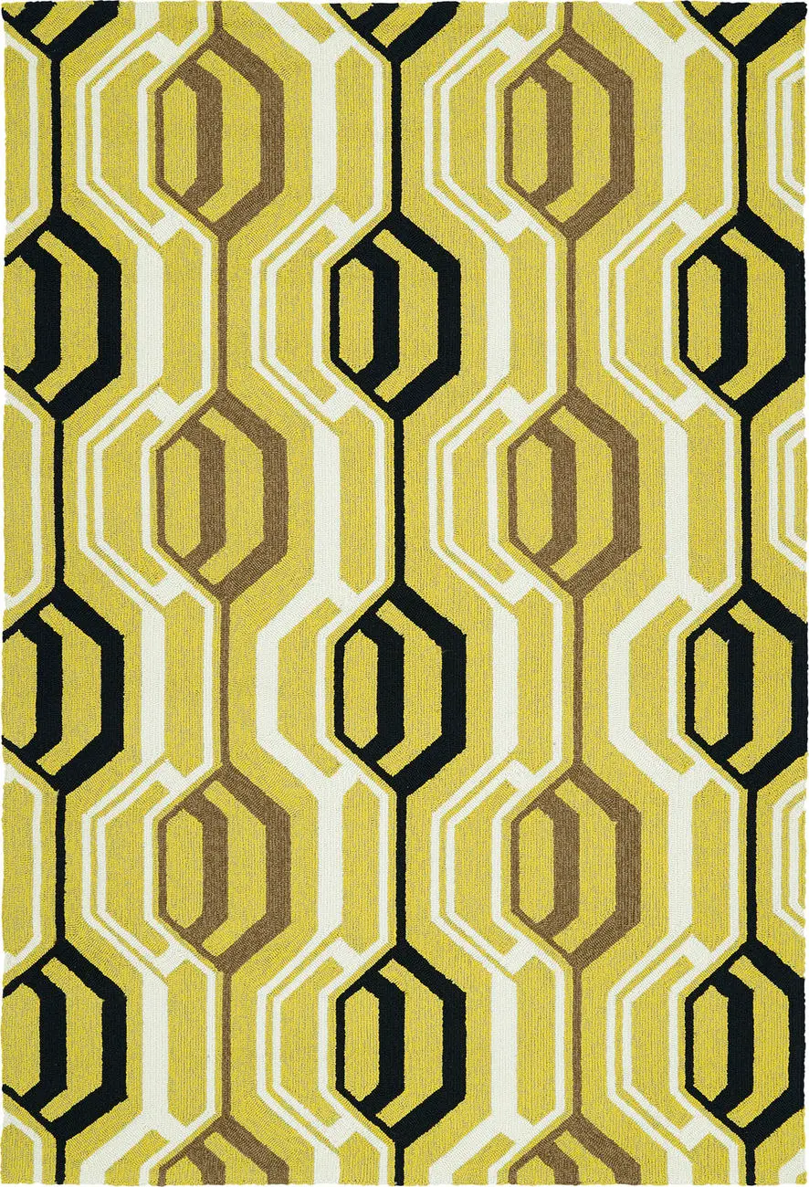 Modern Loom Escape Gold Tweed Outdoor Patterned Modern Rug