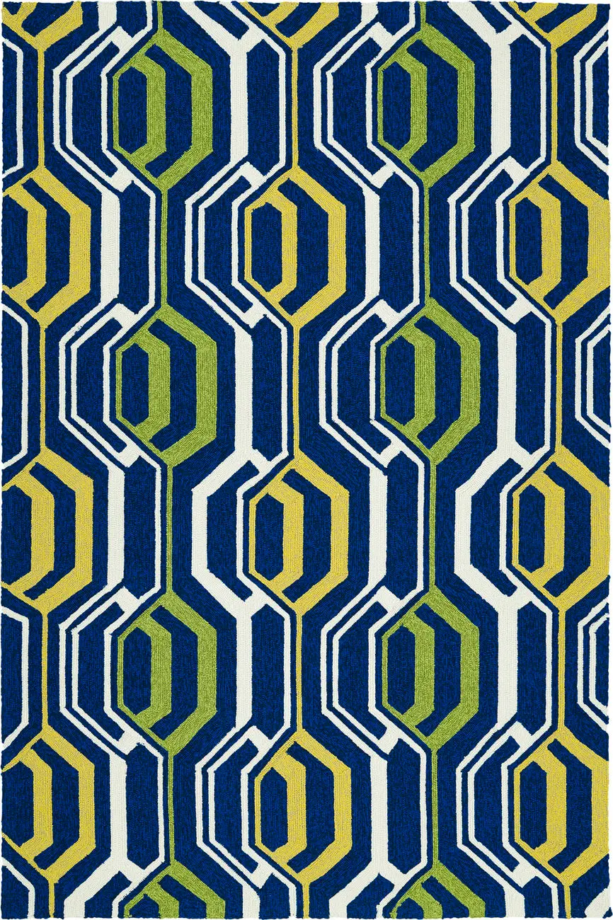 Modern Loom Escape Navy Tweed Outdoor Patterned Modern Rug
