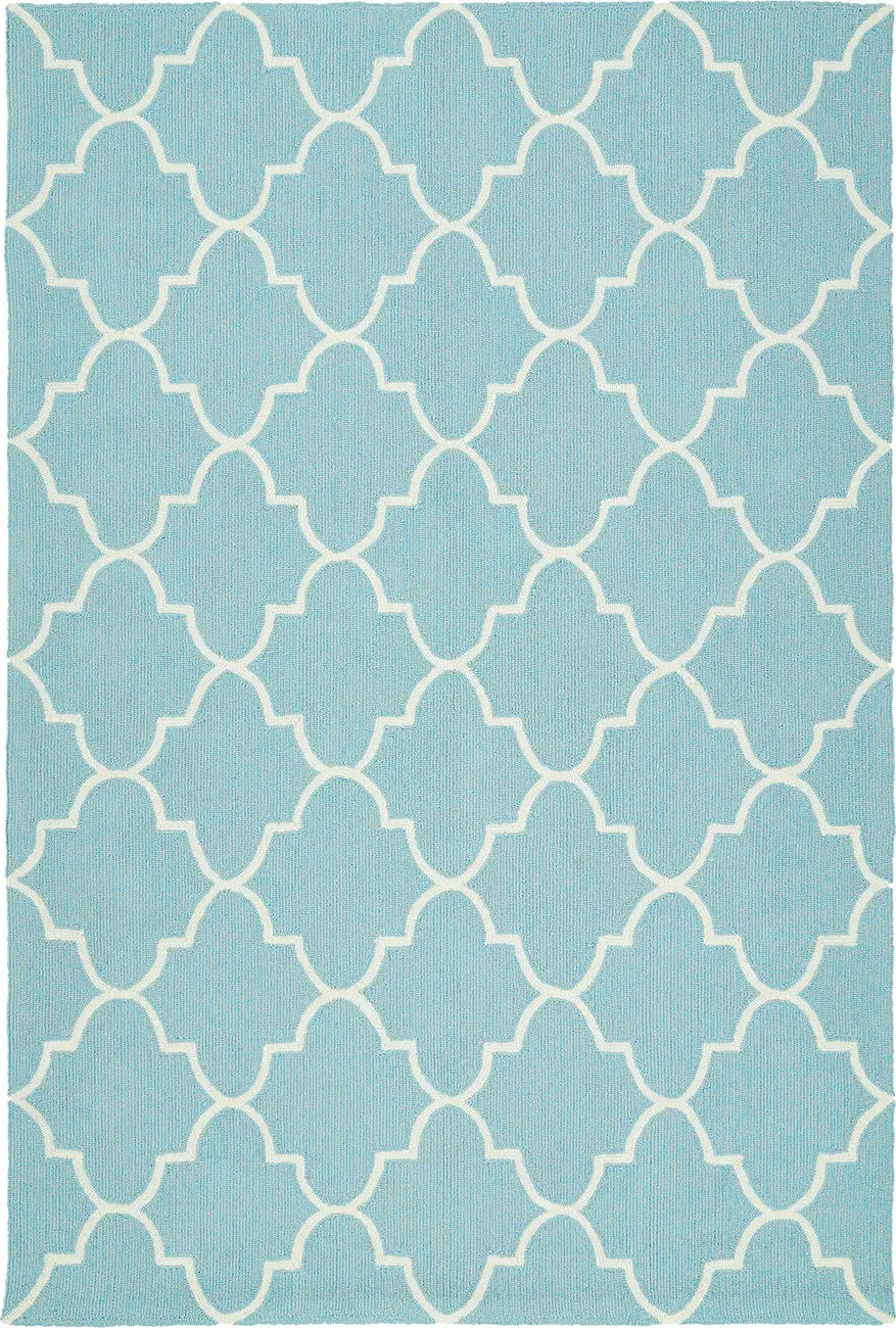 Modern Loom Escape Light Blue Outdoor Patterned Modern Rug 2